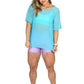 BLUSA DE TULE AZUL