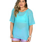 BLUSA DE TULE AZUL